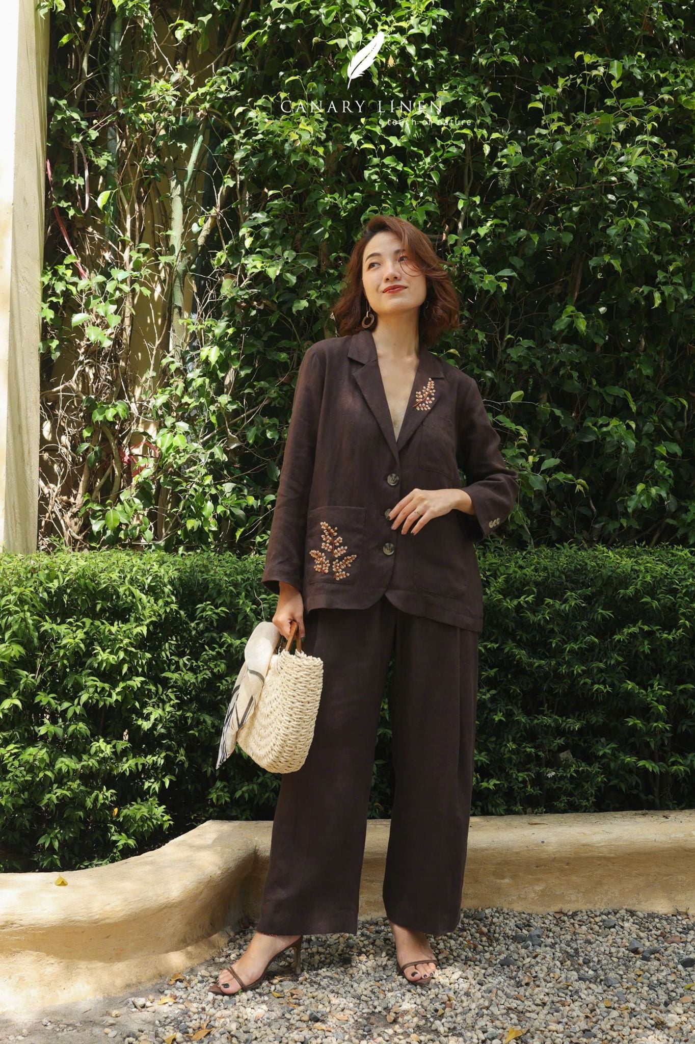  Pleat Pants - Nâu choco 