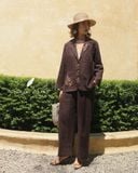  Leafin Blazer - Nâu choco 