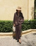  Leafin Blazer - Nâu choco 