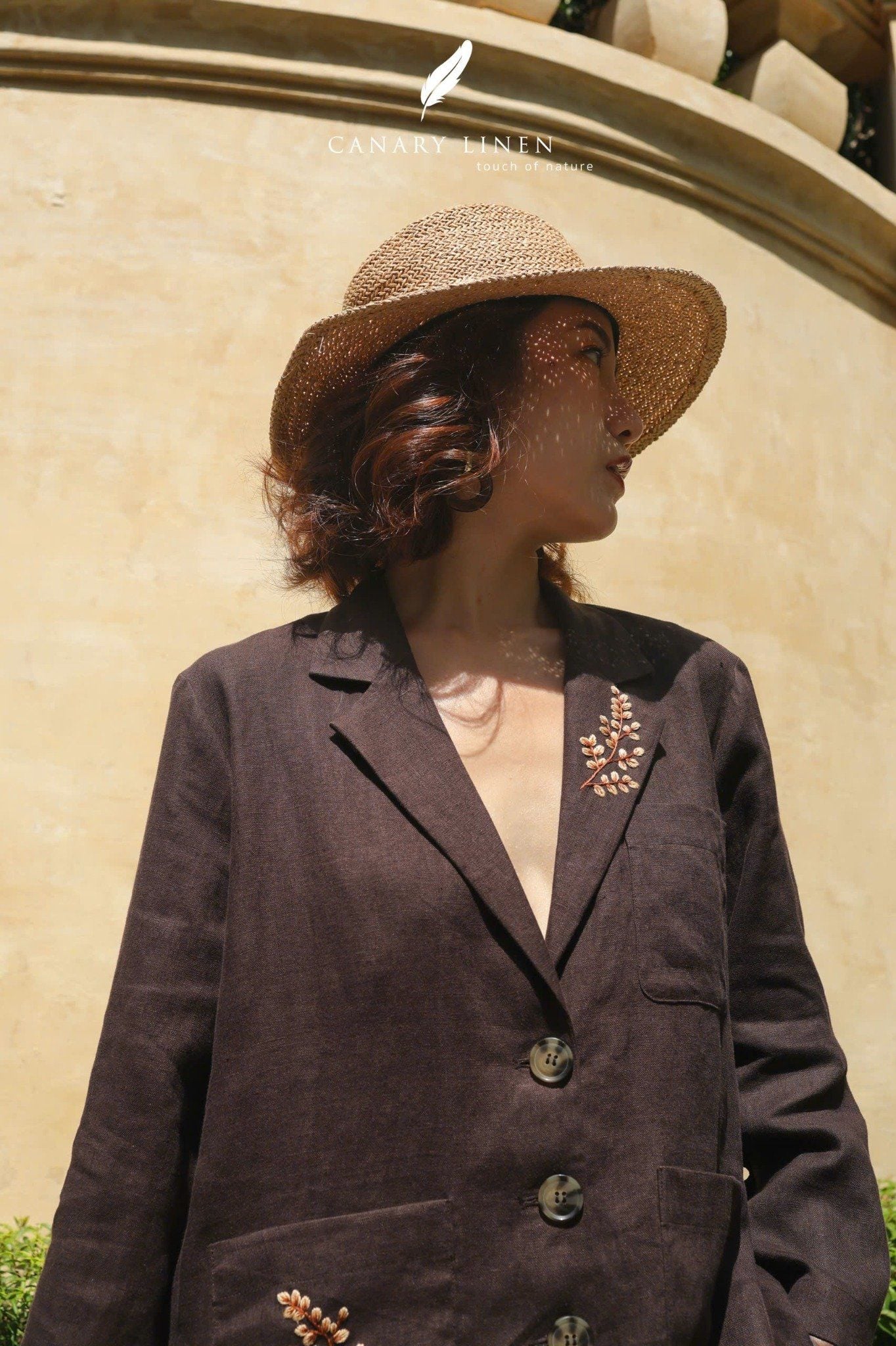  Leafin Blazer - Nâu choco 