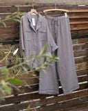  Calma Set - Xám chuột viền xanh 