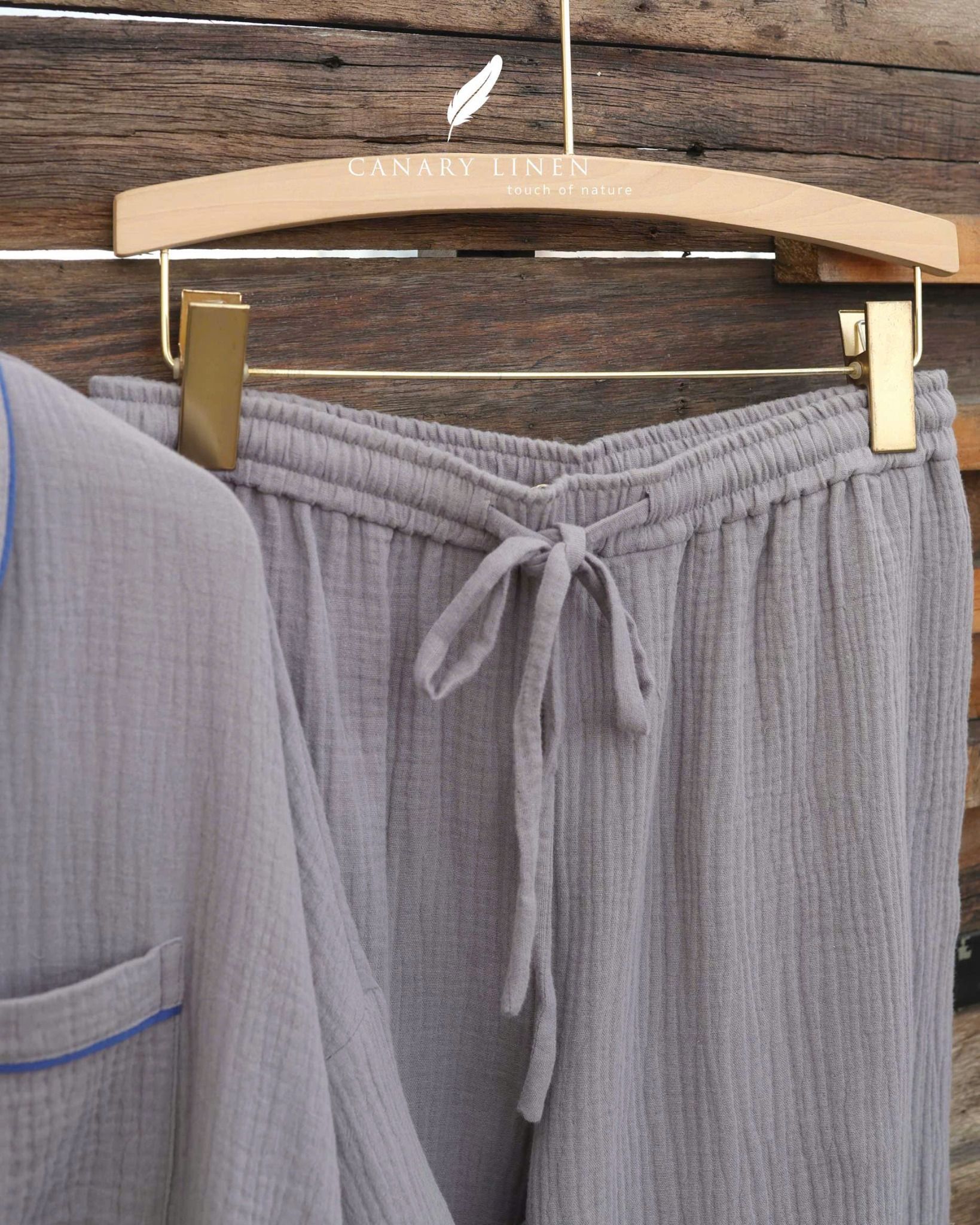  Calma Set - Xám chuột viền xanh 