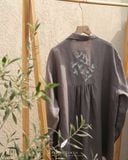  Back Bloom Shirt - Tím môn 