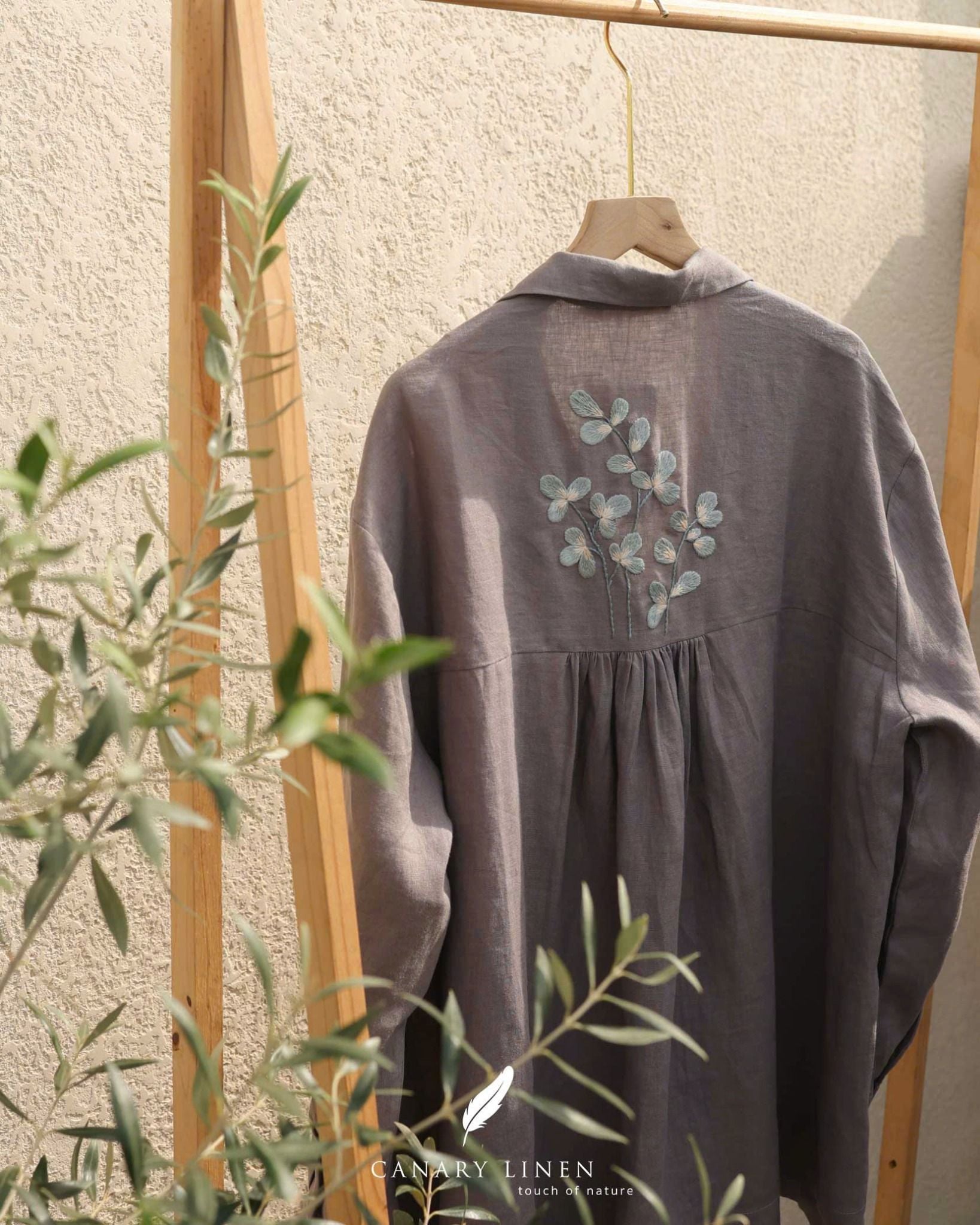  Back Bloom Shirt - Tím môn 