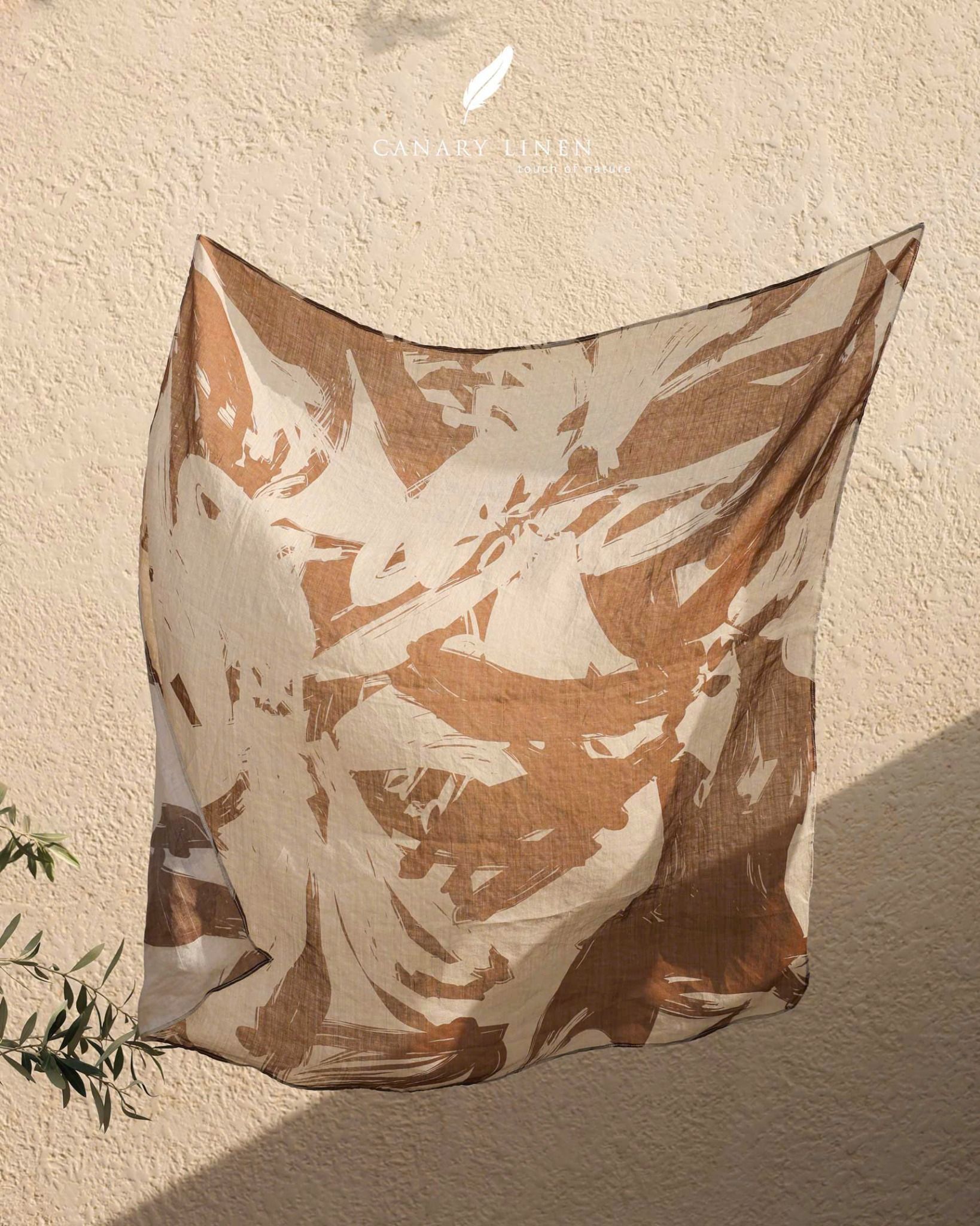  Clara Scarf - Họa tiết nâu loang 