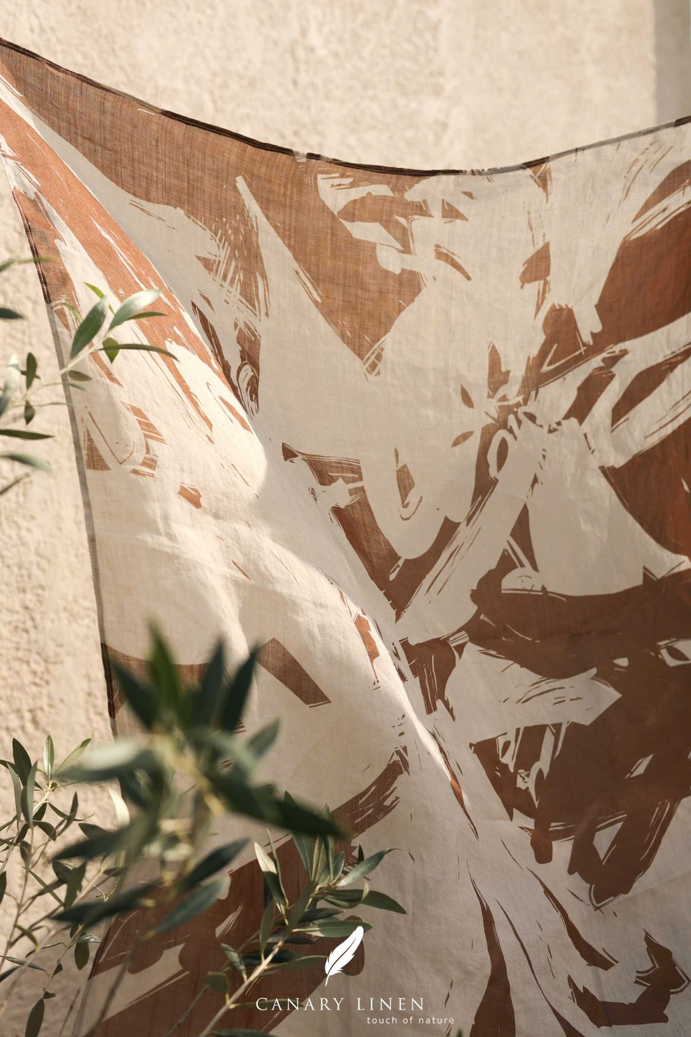  Clara Scarf - Họa tiết nâu loang 