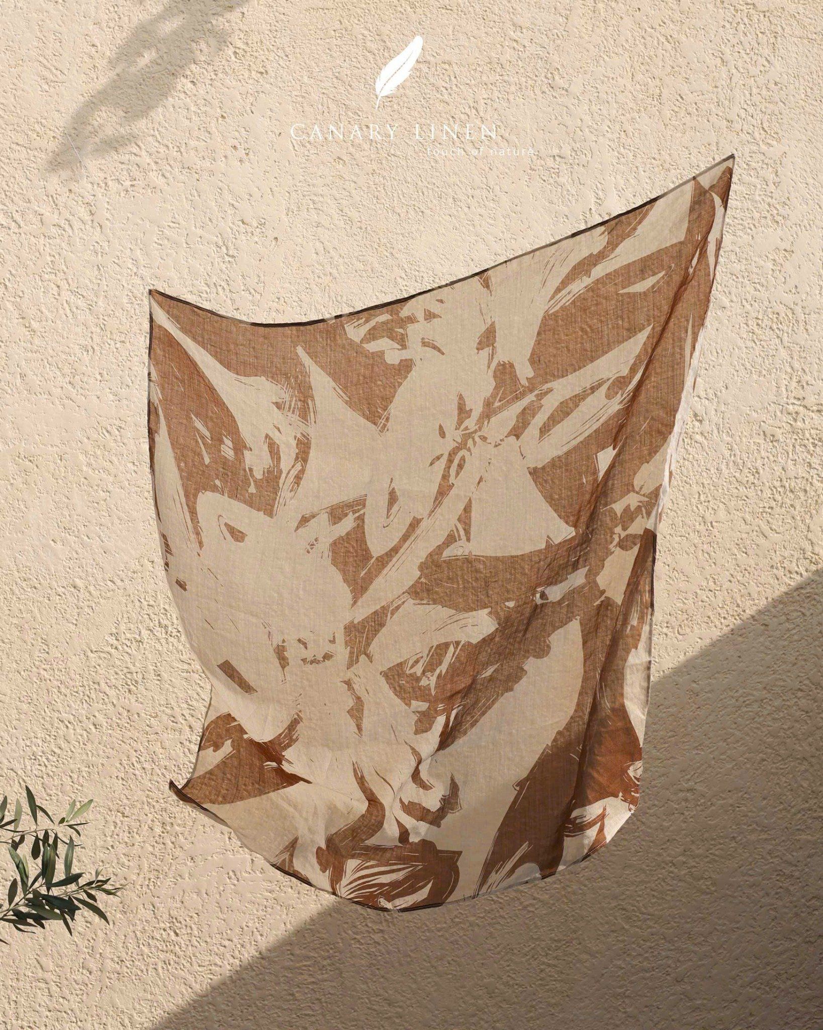  Clara Scarf - Họa tiết nâu loang 