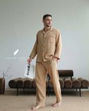  Men - Cove Set - Nâu nhạt viền nâu cafe 