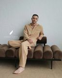  Men - Cove Set - Nâu nhạt viền nâu cafe 