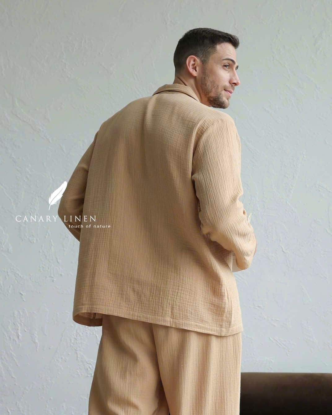  Men - Cove Set - Nâu nhạt viền nâu cafe 