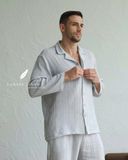  Men - Cove Set-Sọc xanh đậm viền Xanh Indigo 