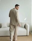  Men - Cove Set - Xám rêu viền nâu cf 