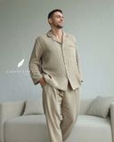  Men - Cove Set - Xám rêu viền nâu cf 