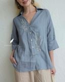  Lavender Shirt - Xanh xám 