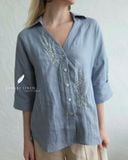  Lavender Shirt - Xanh xám 