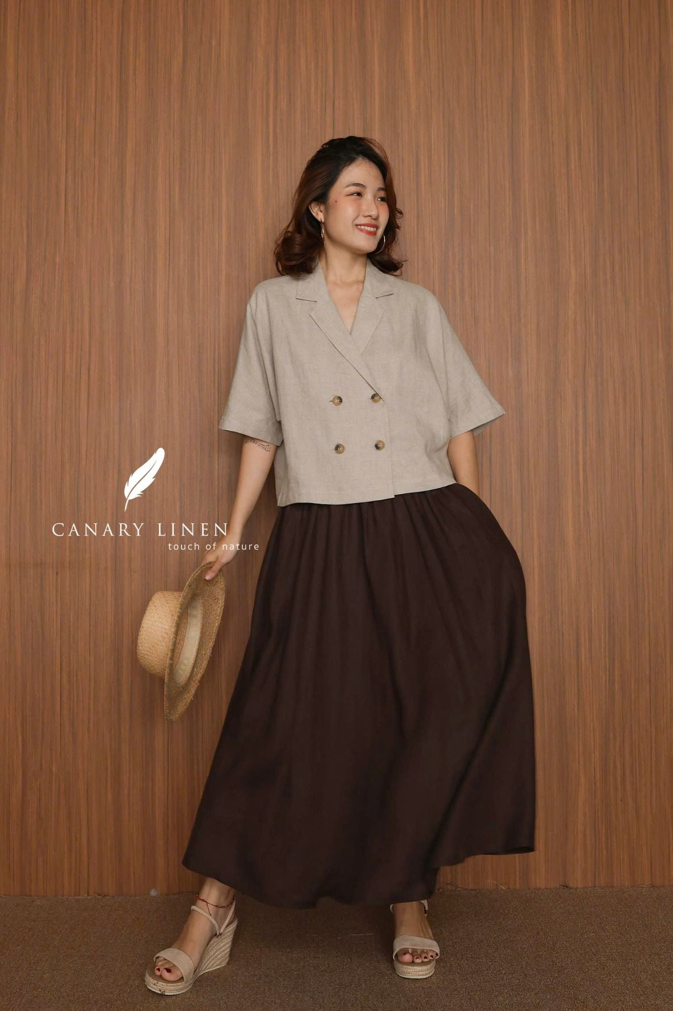  Muse Skirt - Nâu choco 