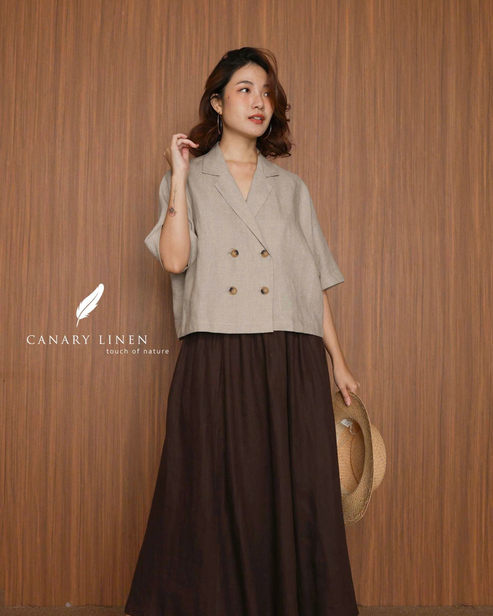  Muse Skirt - Nâu choco 