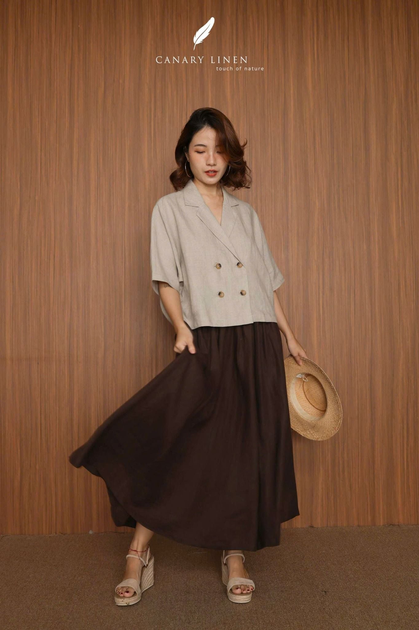  Muse Skirt - Nâu choco 