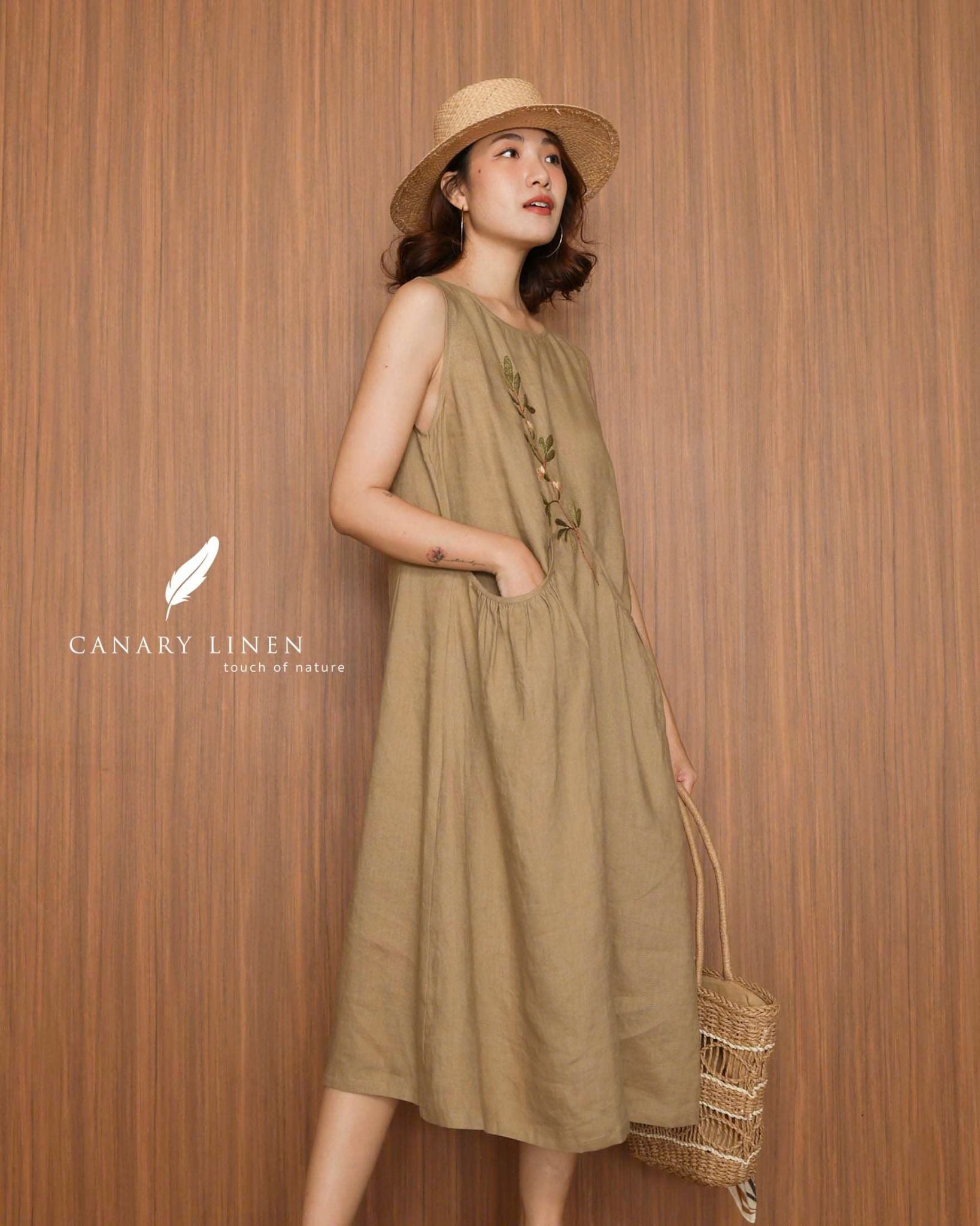  Ivy Dress - Nâu mocha 