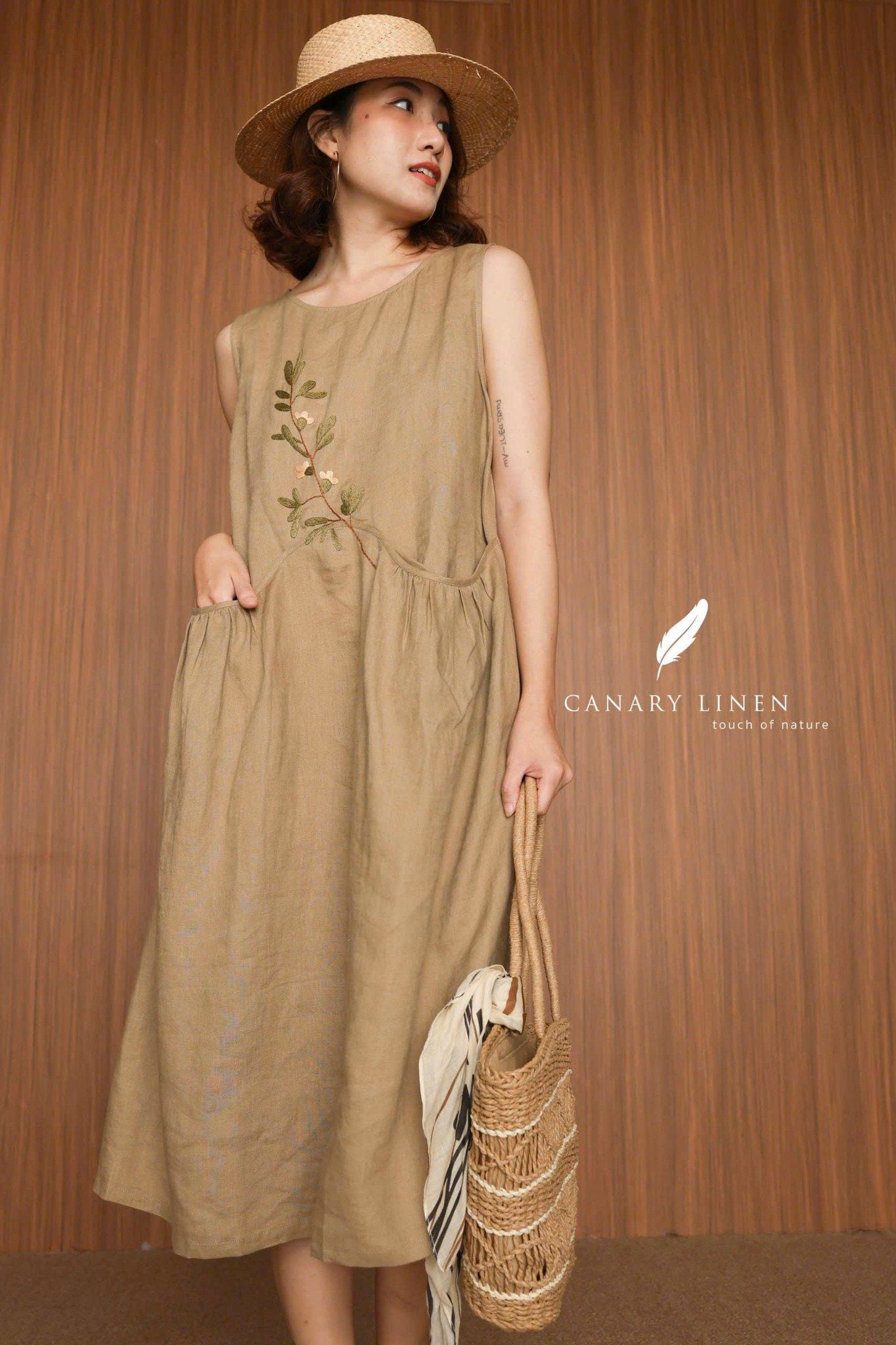  Ivy Dress - Nâu mocha 