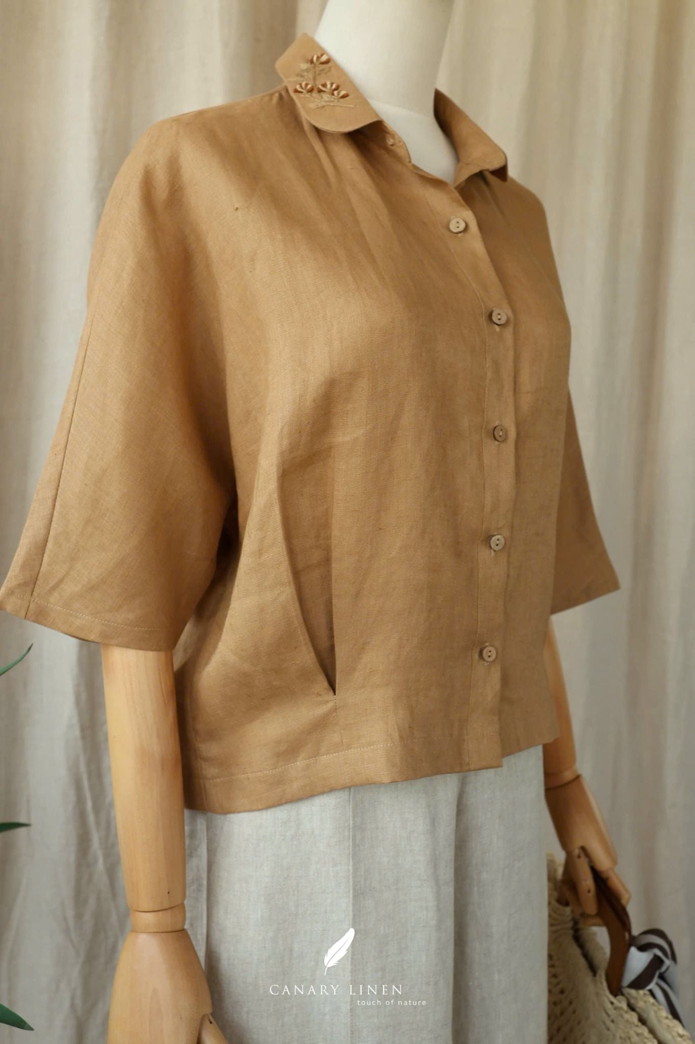  Rusea Shirt - Nâu mocha 