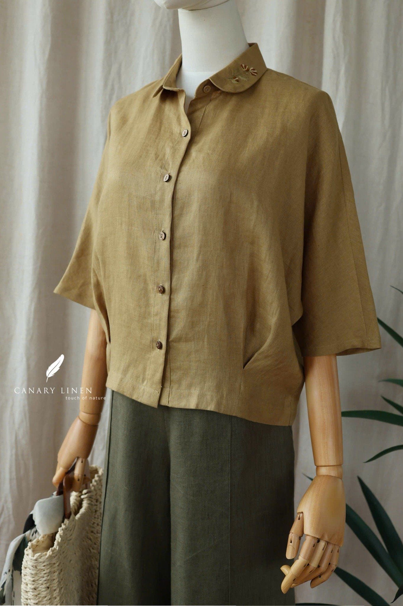  Rusea Shirt - Xanh olive 