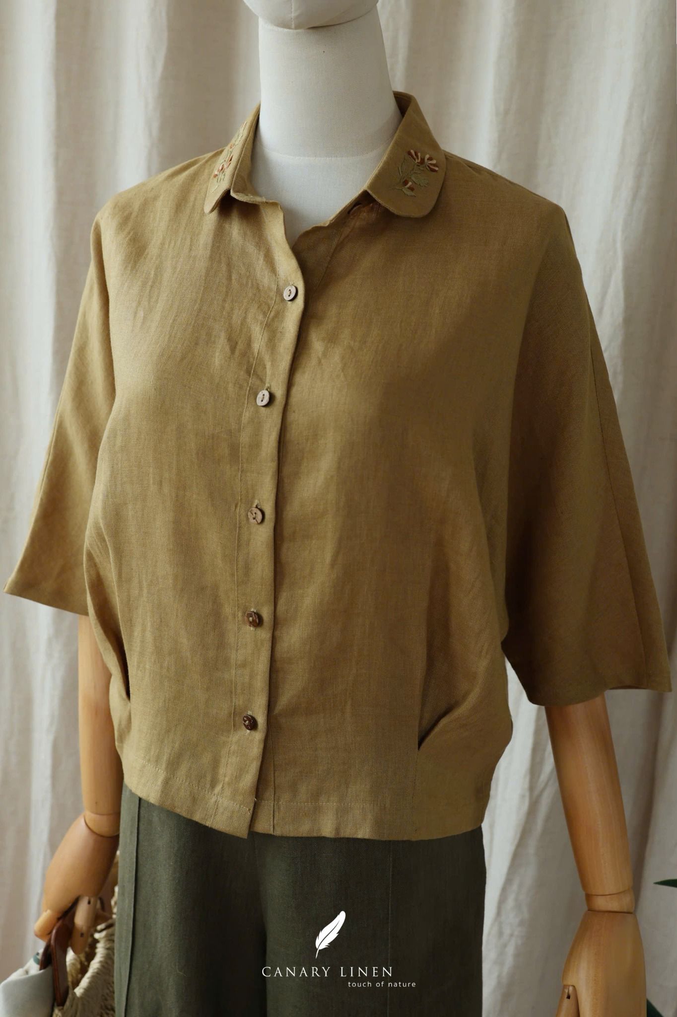  Rusea Shirt - Xanh olive 