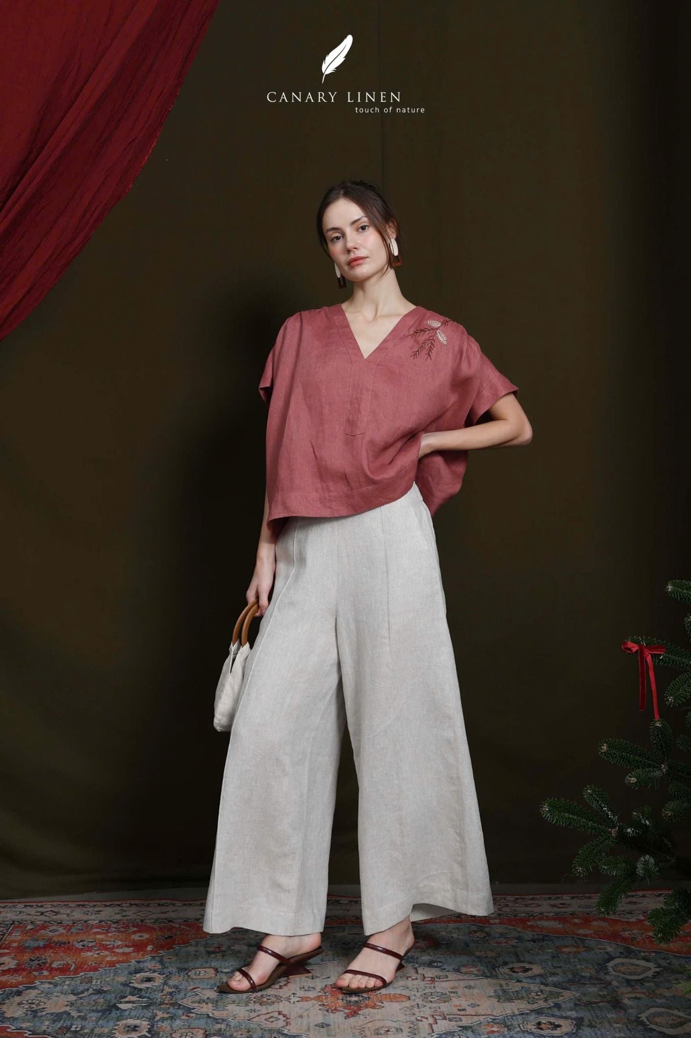  Olva Top - Đỏ hồng 