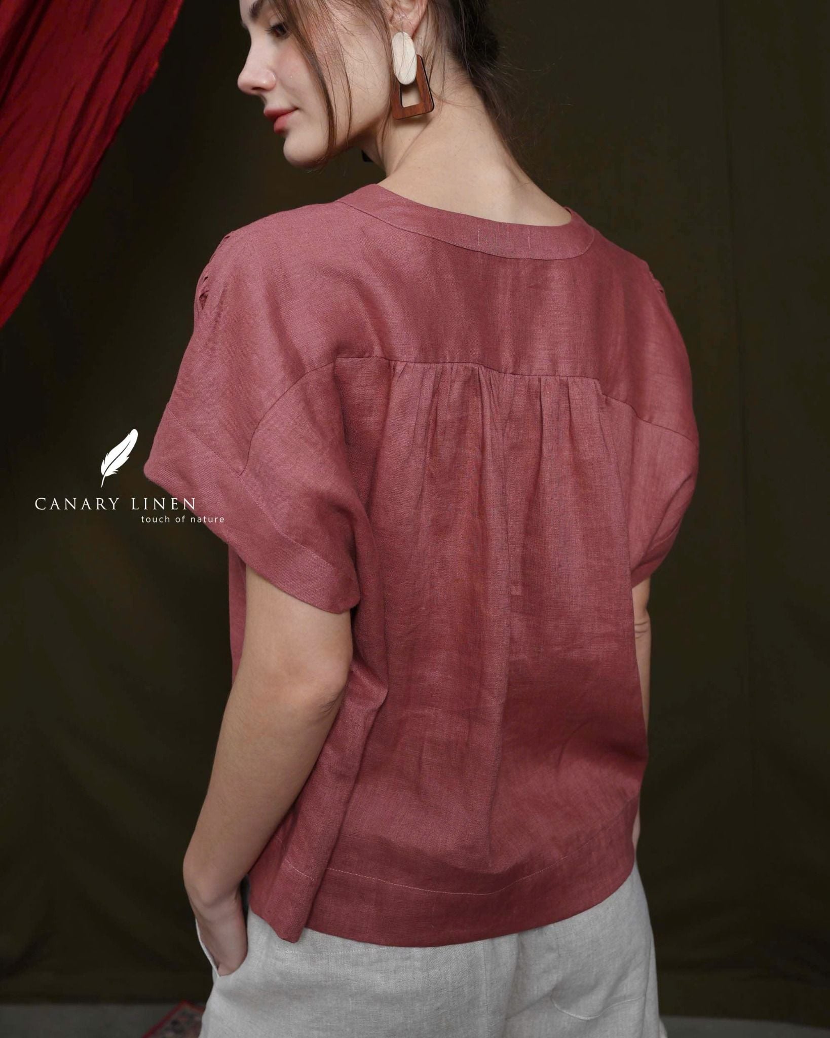  Olva Top - Đỏ hồng 