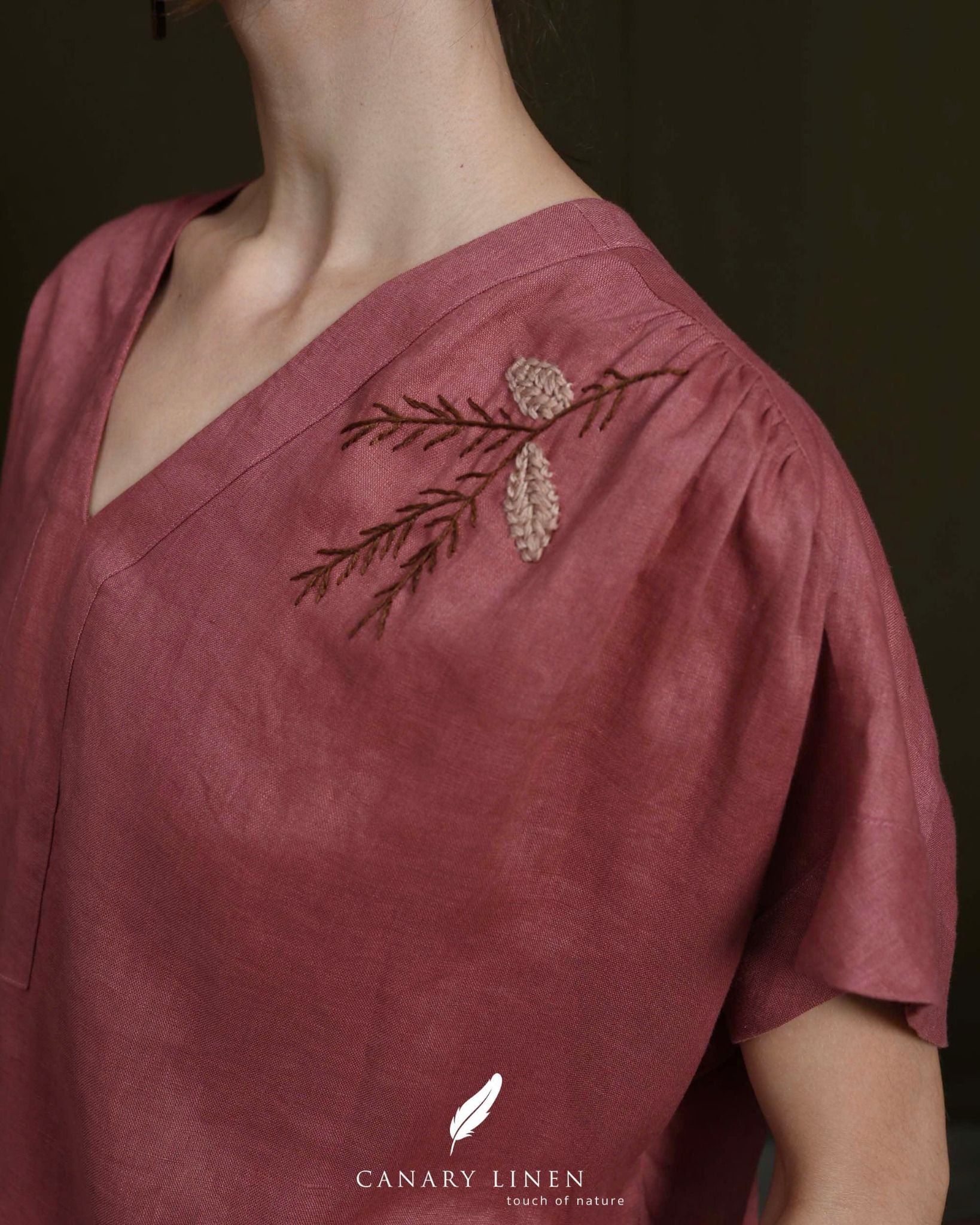  Olva Top - Đỏ hồng 