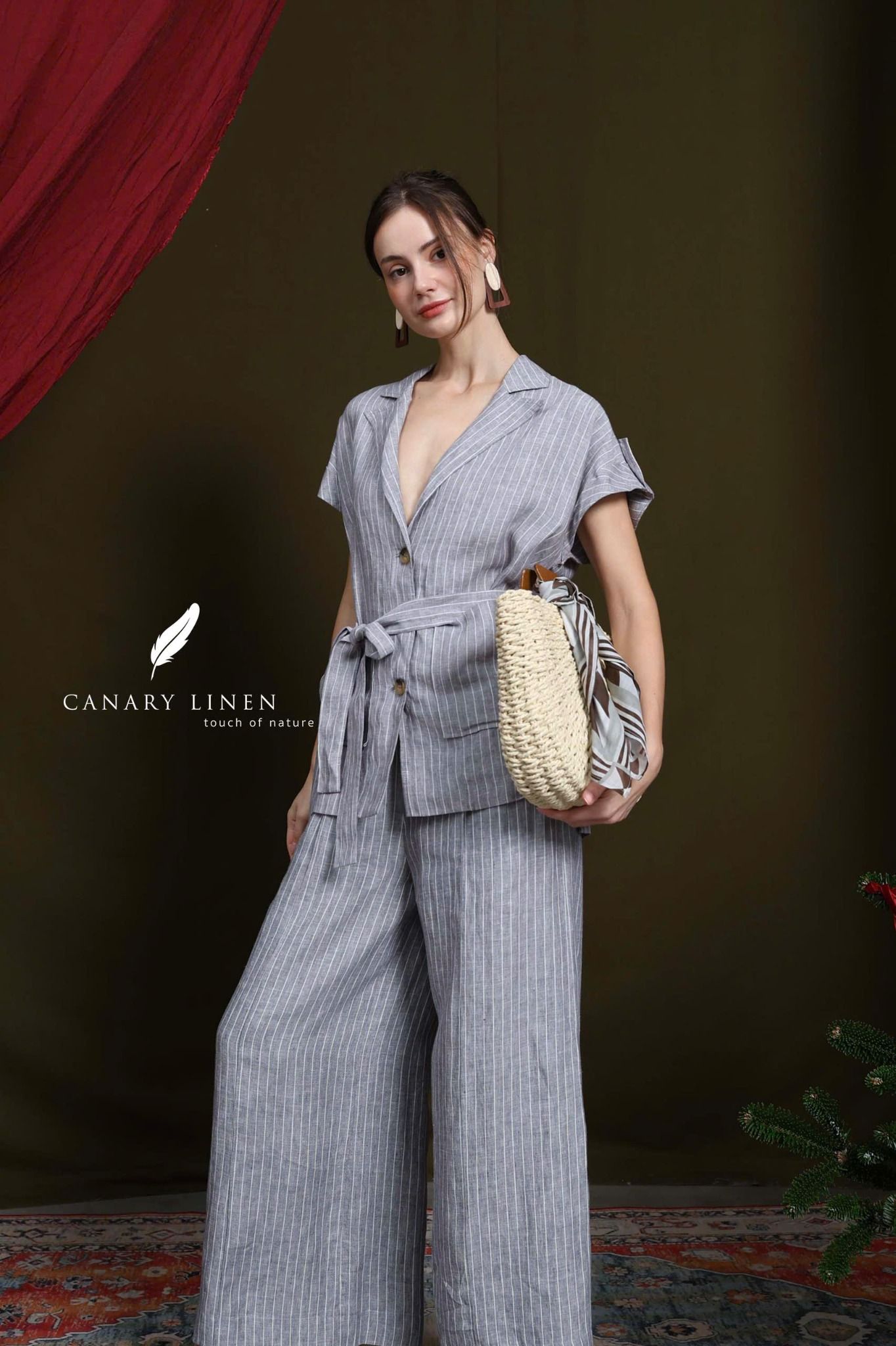  Lithe Pants - Xám đậm sọc 