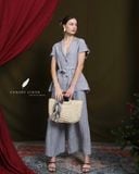  Eline Blazer - Xám đậm sọc 