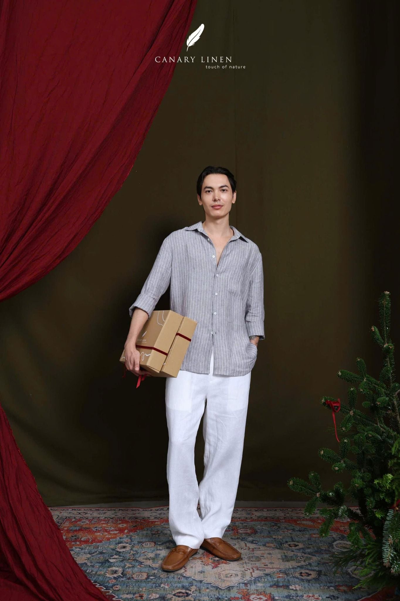  Nomad Shirt - Xám đậm sọc 