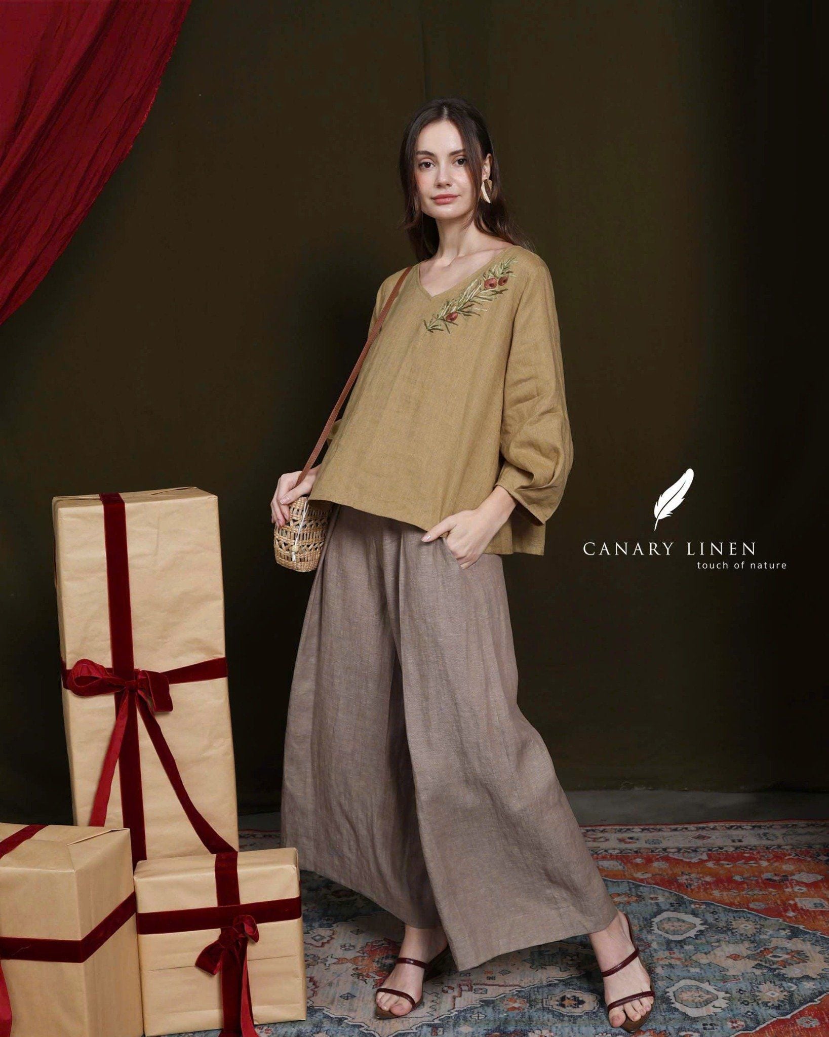  Olea Top - Xanh olive 