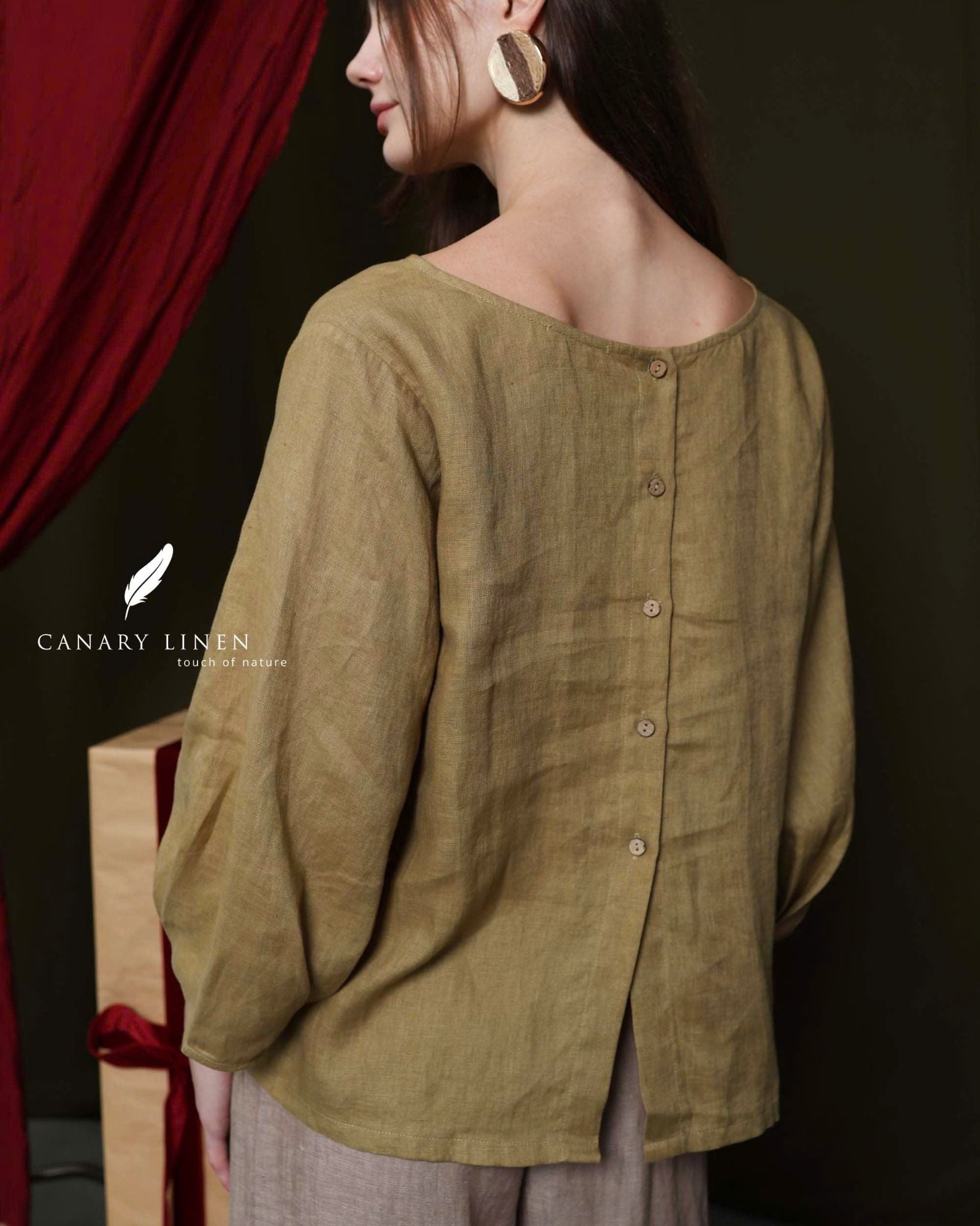  Olea Top - Xanh olive 