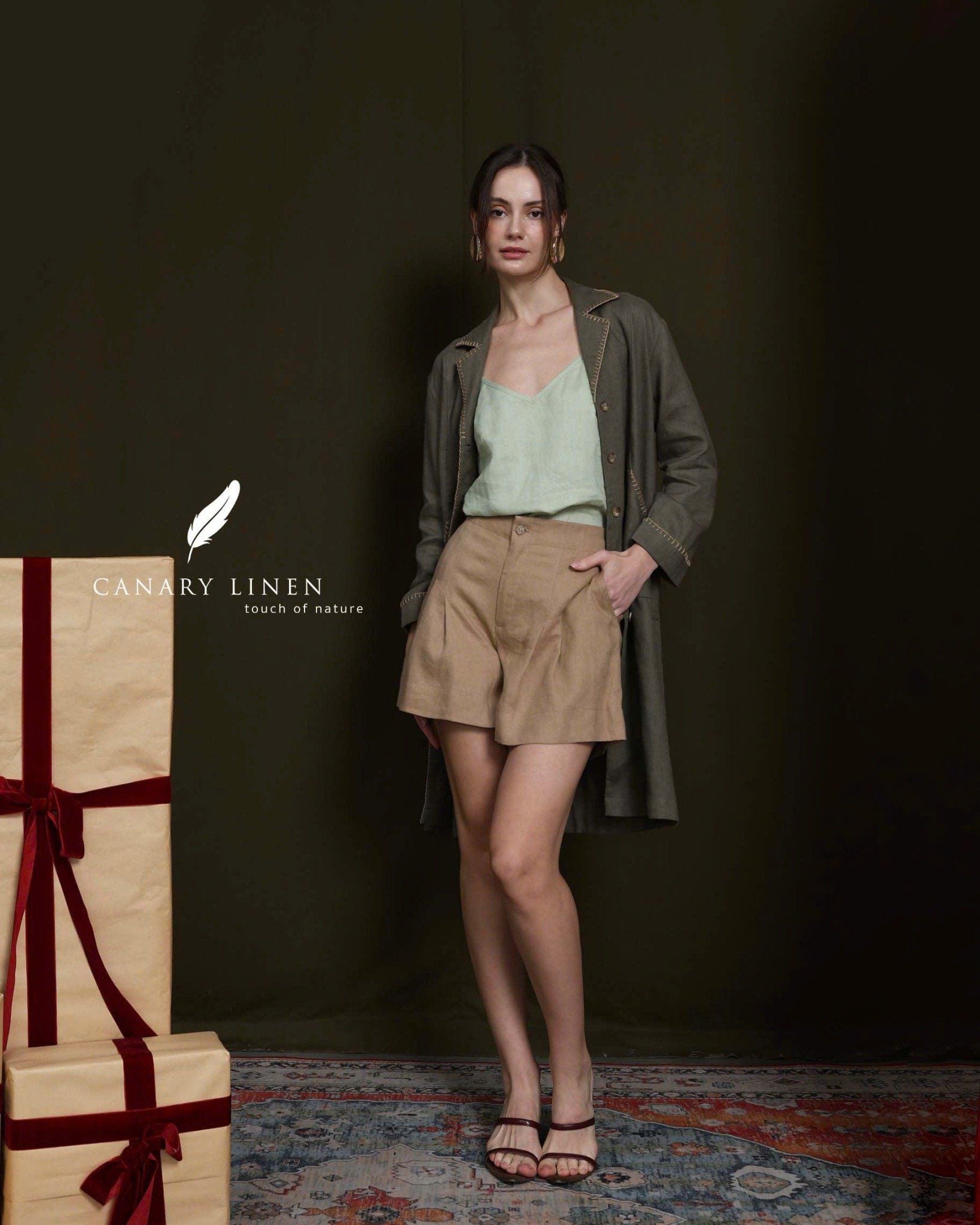  Lina Shorts - Nâu nhạt 