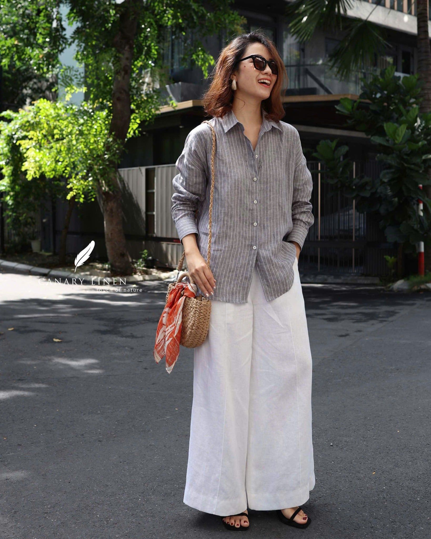  Backline Shirt - Xám sọc 