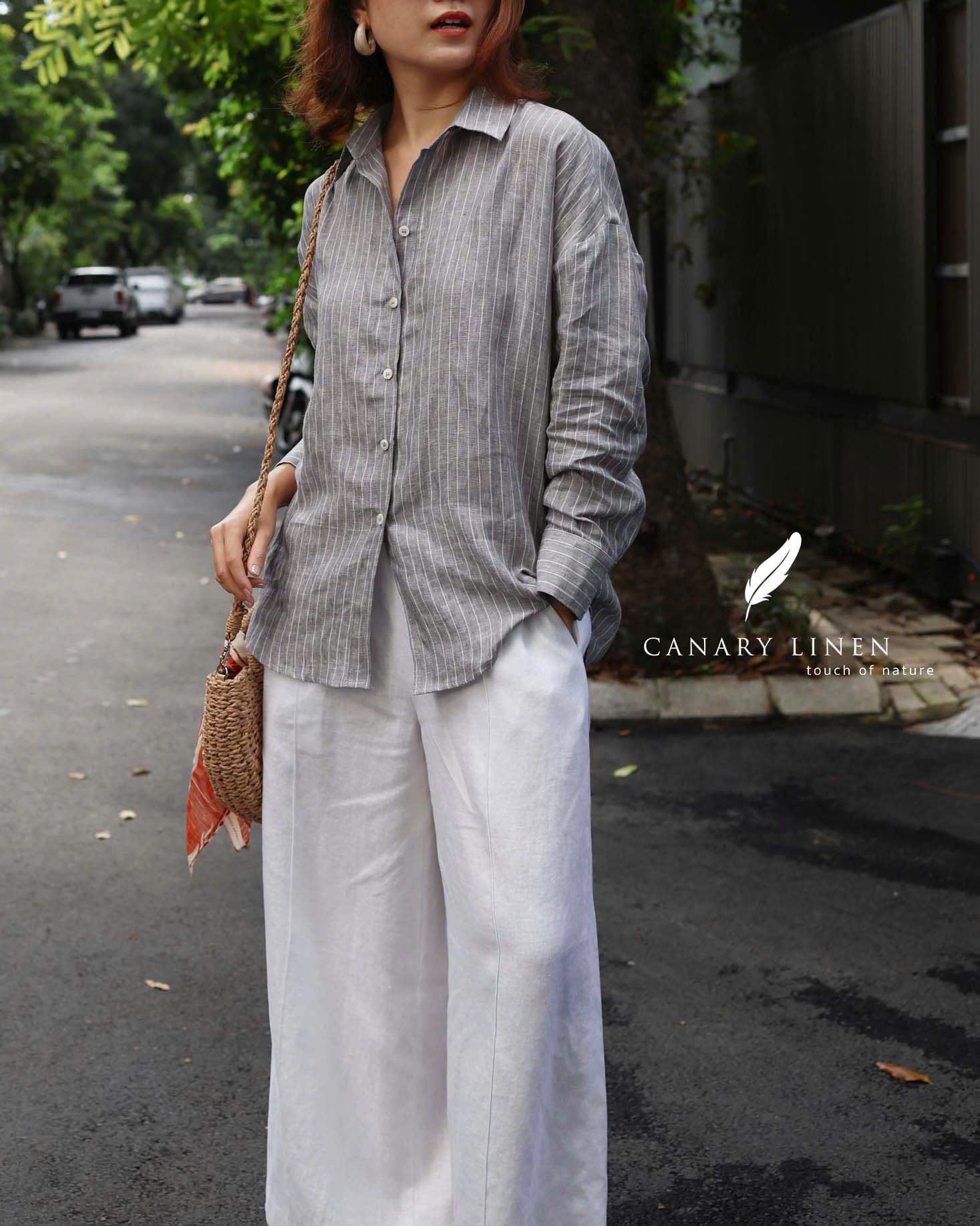  Backline Shirt - Xám sọc 