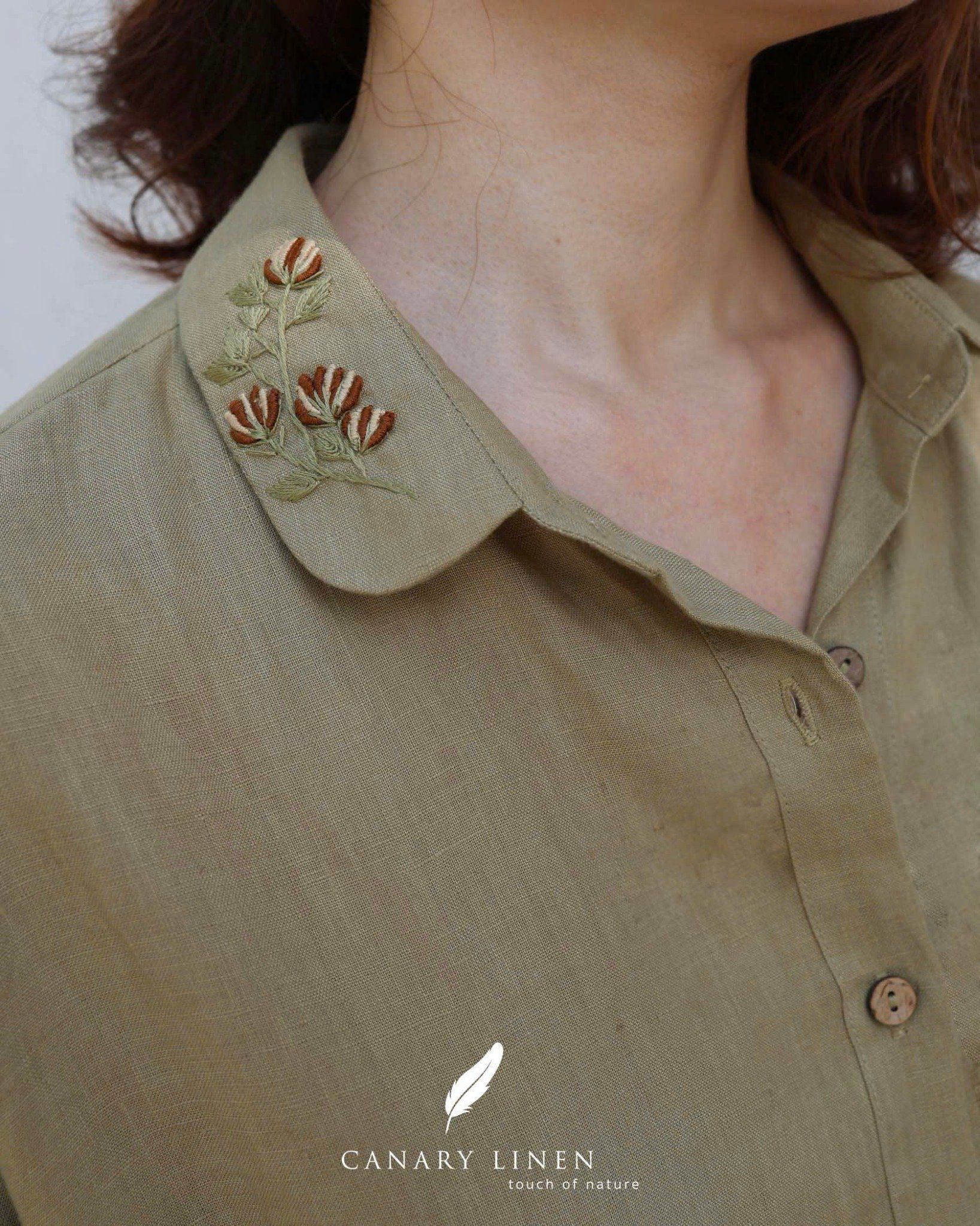  Rusea Shirt - Xanh olive 