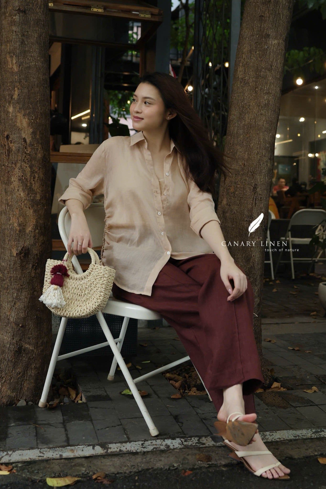  Ruxa Shirt - Kem hồng 