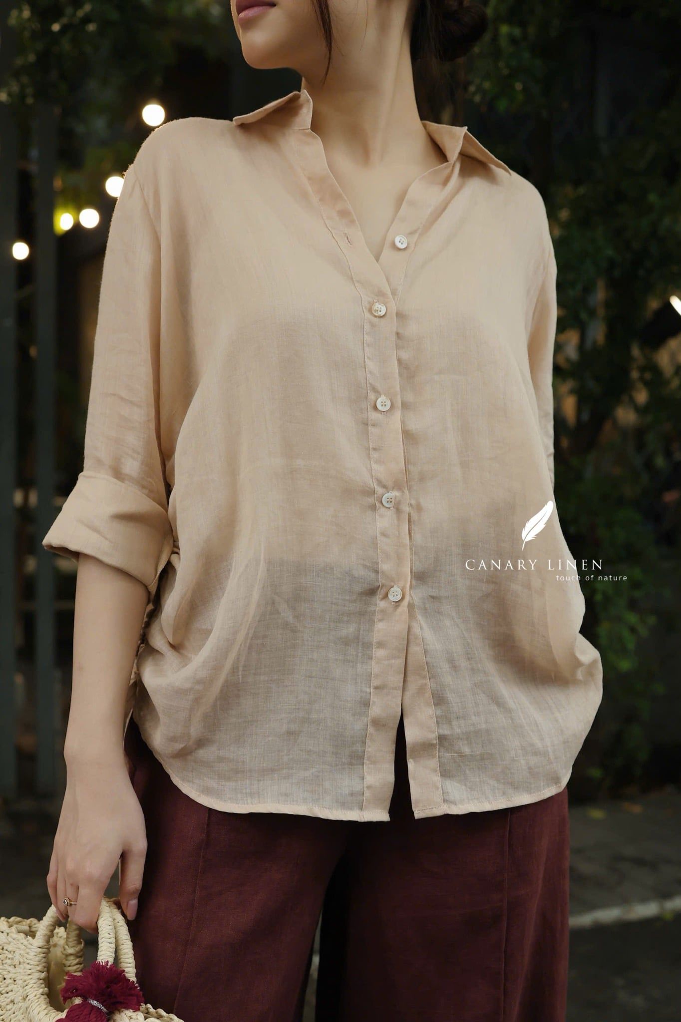  Ruxa Shirt - Kem hồng 