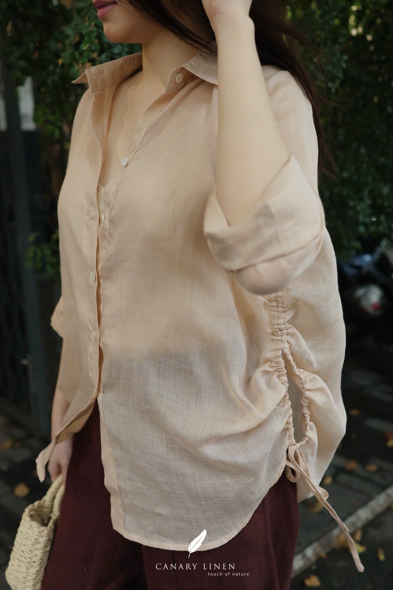  Ruxa Shirt - Kem hồng 