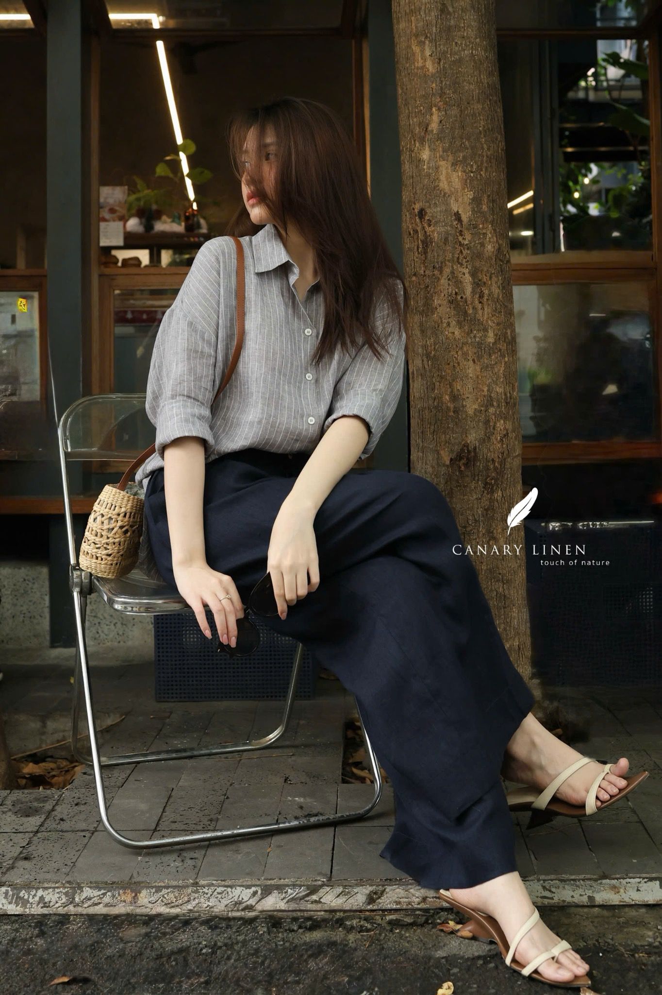  Backline Shirt - Xám sọc 