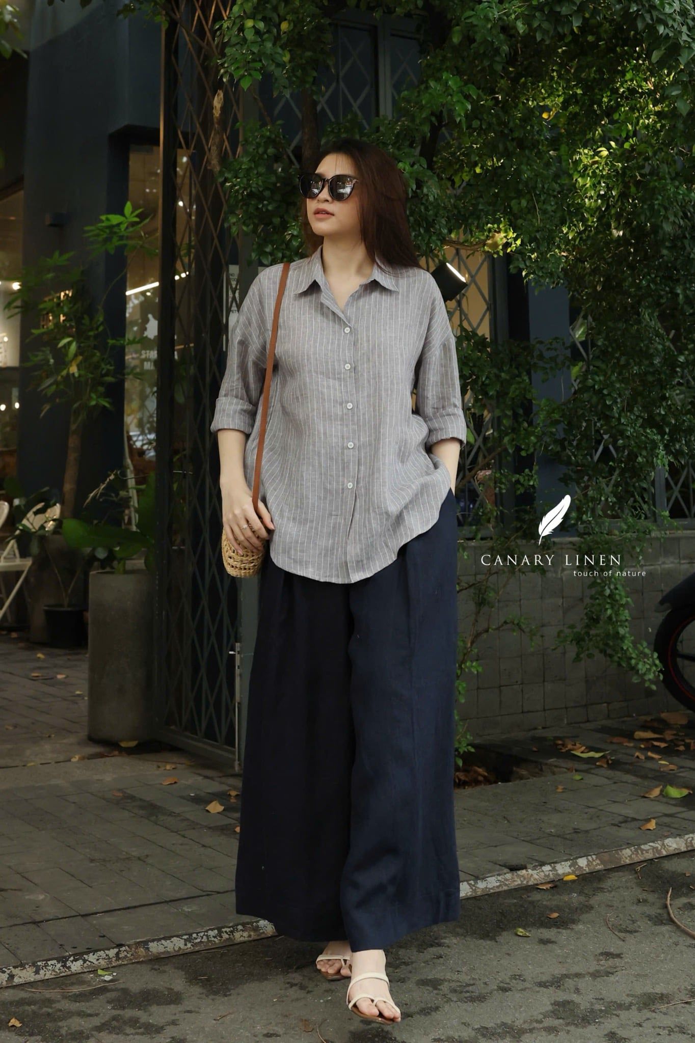  Backline Shirt - Xám sọc 