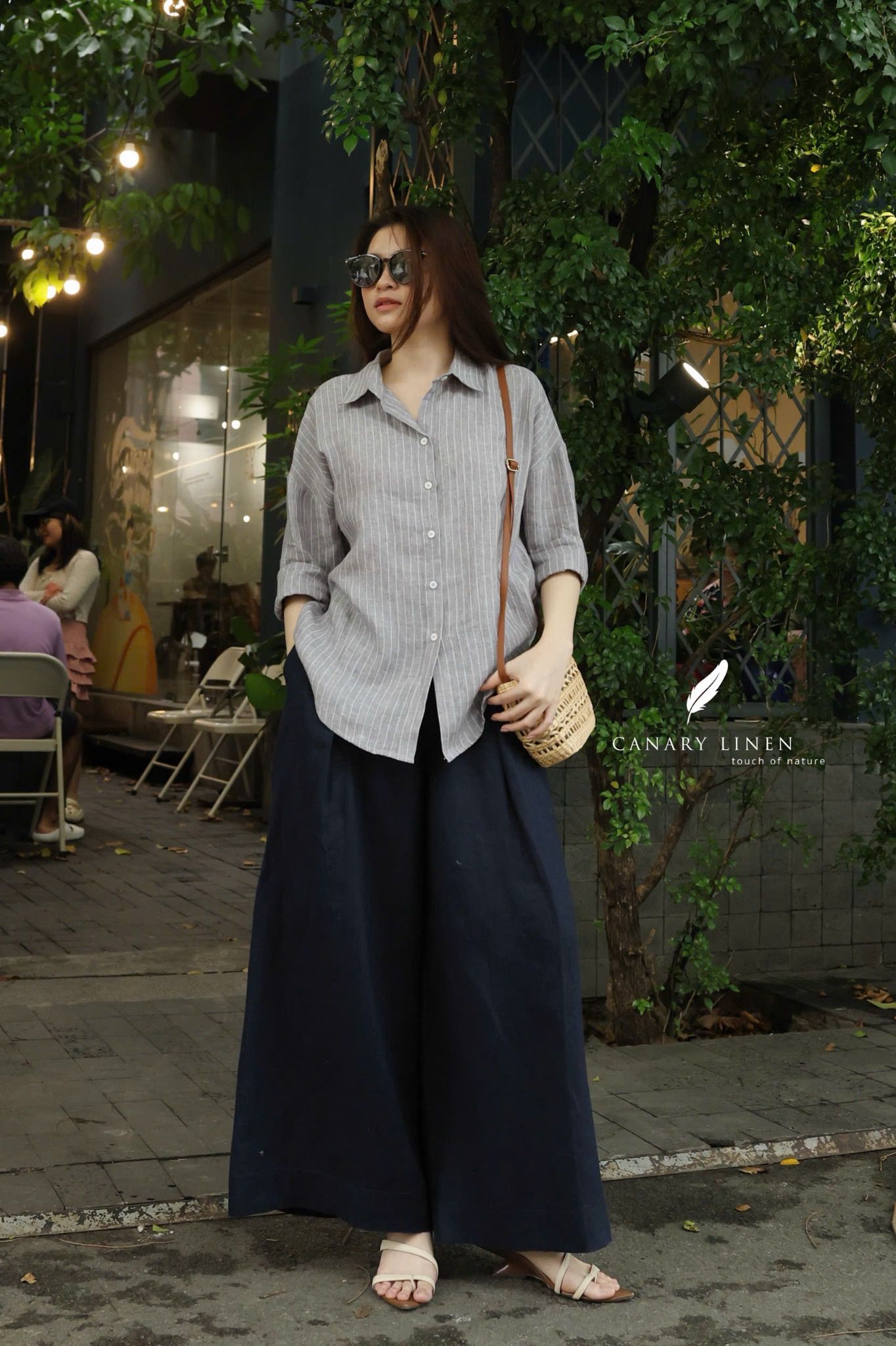  Backline Shirt - Xám sọc 