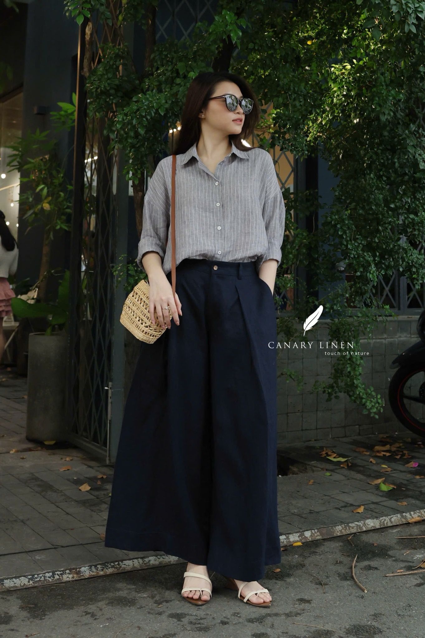  Backline Shirt - Xám sọc 