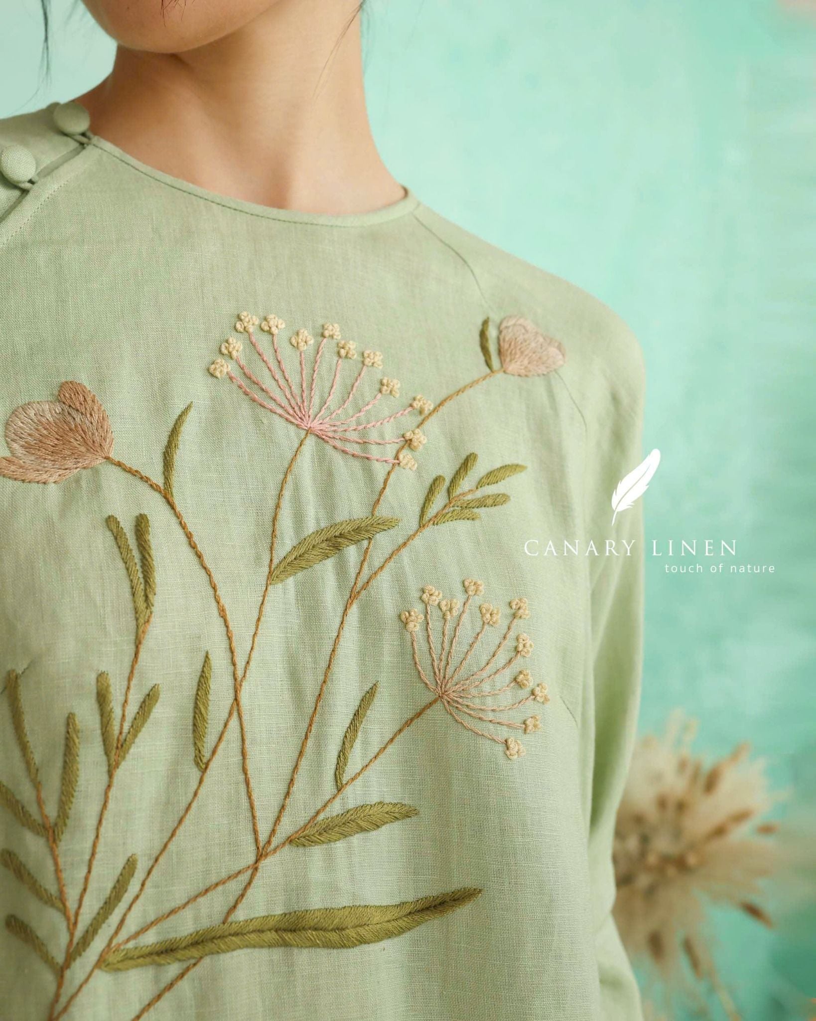  Áo dài cổ tròn - Minh Nhã 