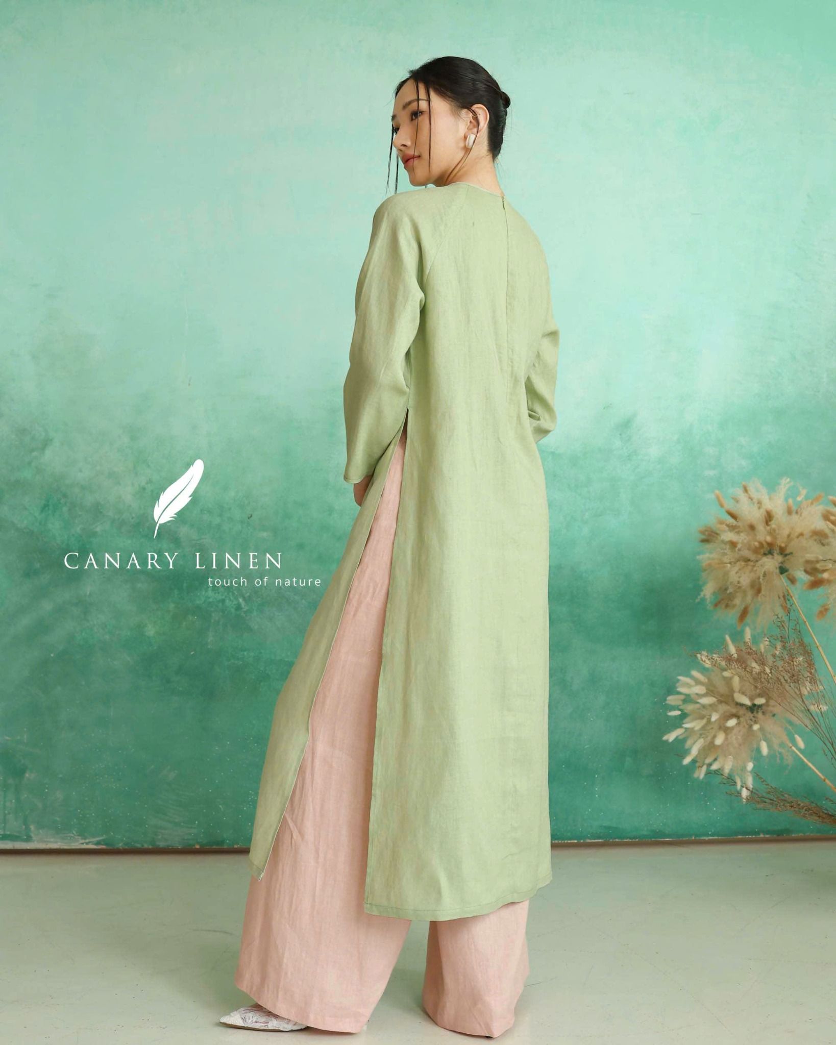  Áo dài cổ tròn - Minh Nhã 