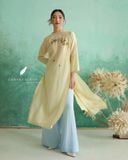  Áo dài cổ tròn - Tĩnh Vệt 