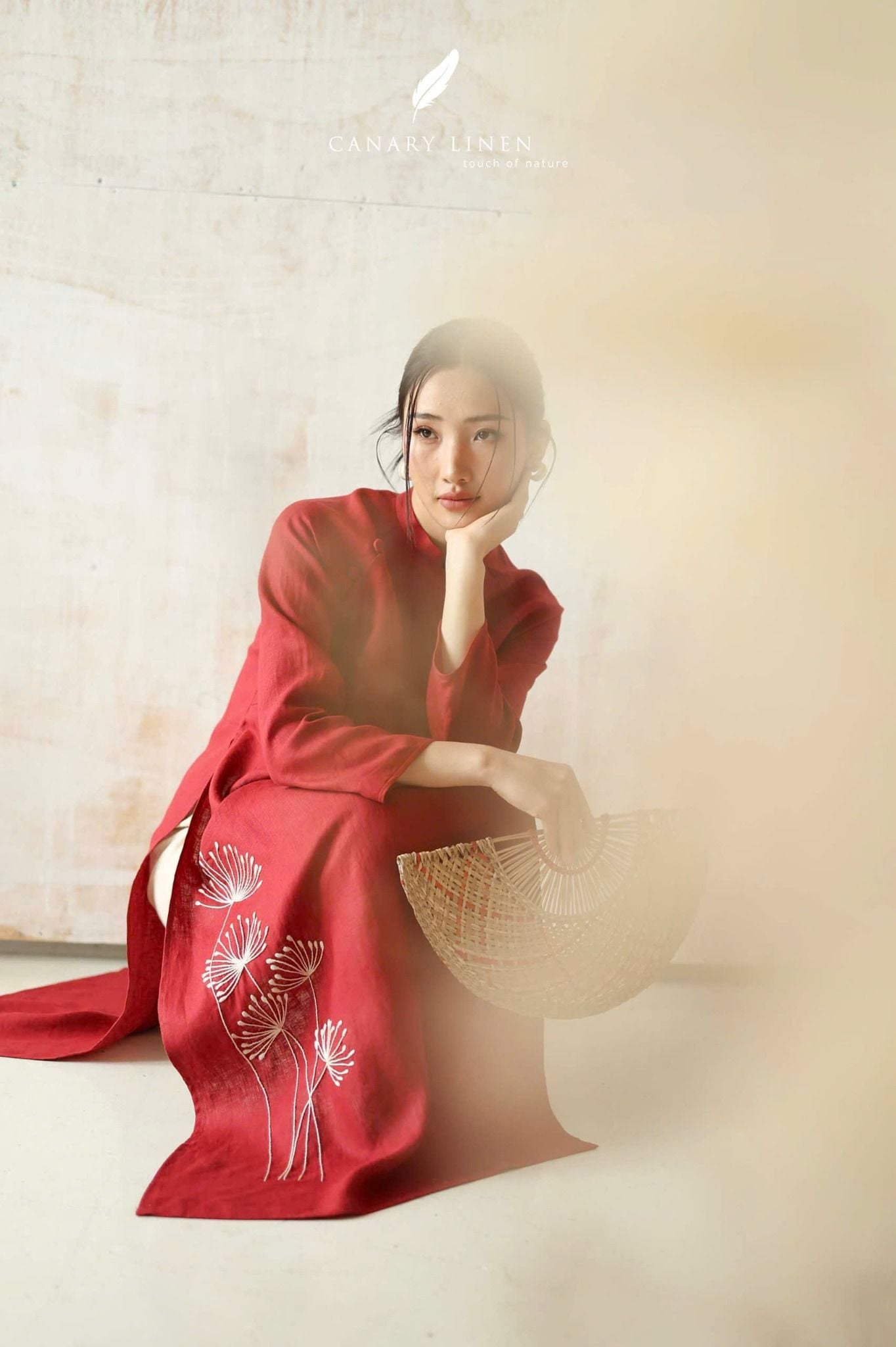  Áo dài cổ trụ - Tịnh Hoa 